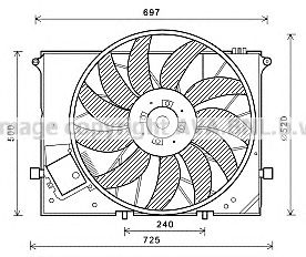 AVA QUALITY COOLING ms7581 -  Вентилятор, охлаждение двигателя
